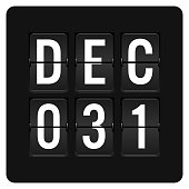 istock December 1- Daily Calendar and black flip scoreboard  digital timer with date 1317697388