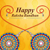 vector illustration of decorated rakhi for Indian festival Raksha Bandhan