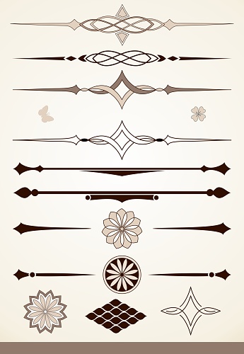 Decorations and dividers, Eps 10 vector file