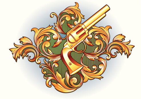 Decorative gun emblem