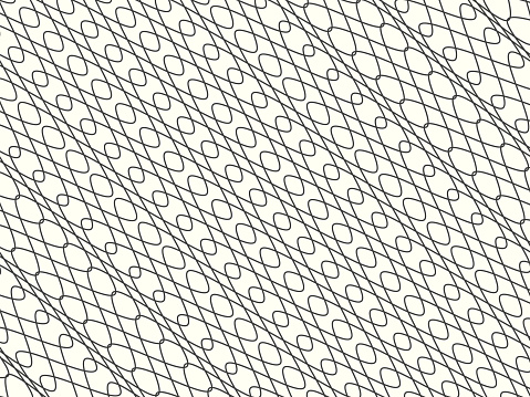 Decorative pattern of dark sinuous lines. Vector illustration.