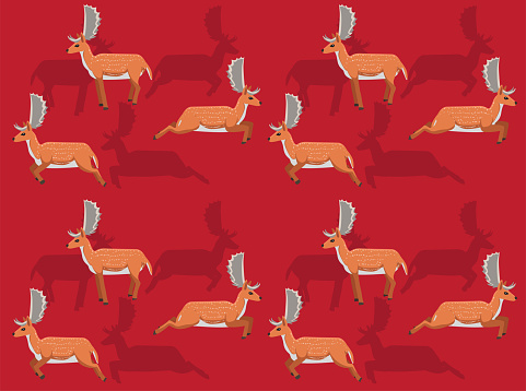 Deer Fallow Animation Seamless Wallpaper Background