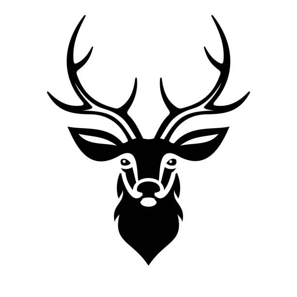 bildbanksillustrationer, clip art samt tecknat material och ikoner med deer head. vector - deer dead
