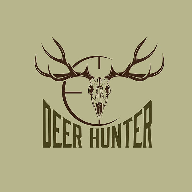bildbanksillustrationer, clip art samt tecknat material och ikoner med deer skull with target vector design template - deer dead