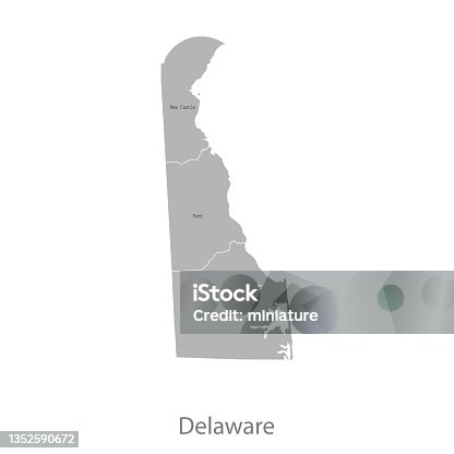 istock Delaware map 1352590672