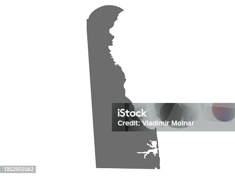 istock Delaware - US State map 1352502562