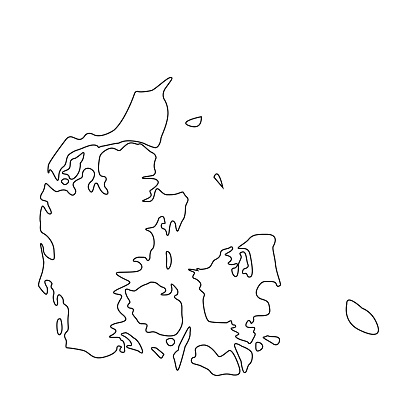 Denmark Map Stock Illustration - Download Image Now - iStock