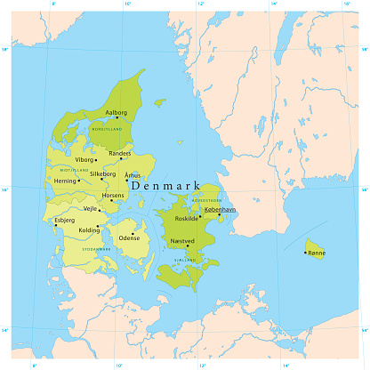 Denmark Vector Map