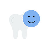 istock Dental Health Flat Icon. Flat Design Vector Illustration 1333816238