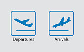istock Departures and arrivals symbol 472823238