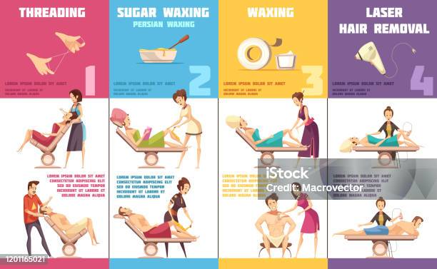 Free Women Removes Hair Zones With Waxing Vector Illustration