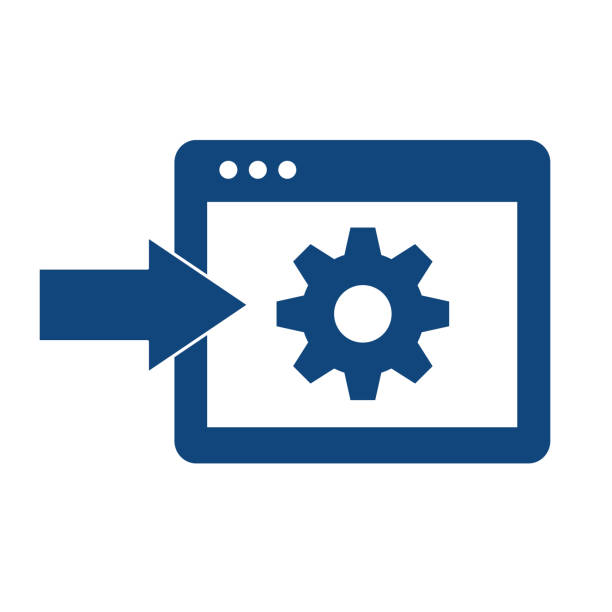 Deploy Application deploy icon stock illustrations