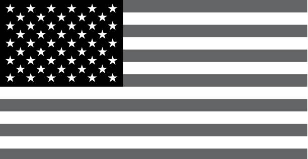 Download Best Black And White American Flag Illustrations, Royalty ...