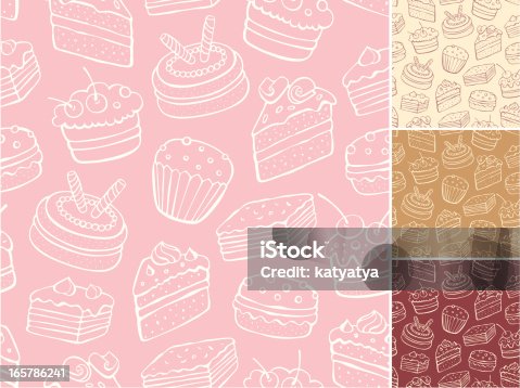istock Desert pattern with backgrounds in cream, tan, red and pink 165786241