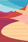 Illustration of dunes in a desert landscape created using flat colours