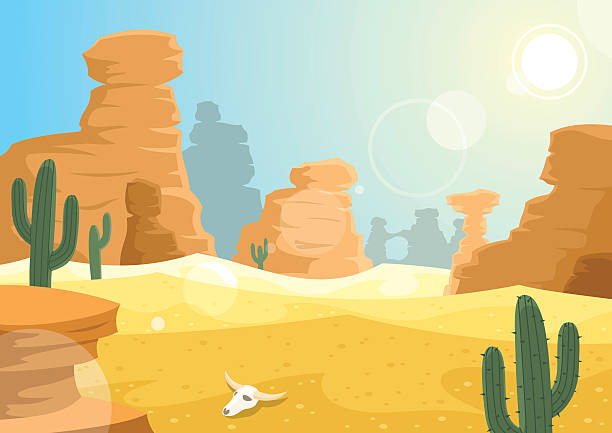 Desert Desert landscape. No transparency used. desert area clipart stock illustrations