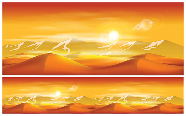 illustrazioni stock, clip art, cartoni animati e icone di tendenza di deserti e sandstorms - gobi desert