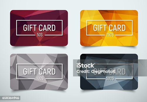 istock Design a gift card with a frame for text and denomination. 658364946