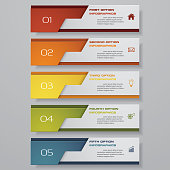 Design clean number banners template. Vector. EPS 10.