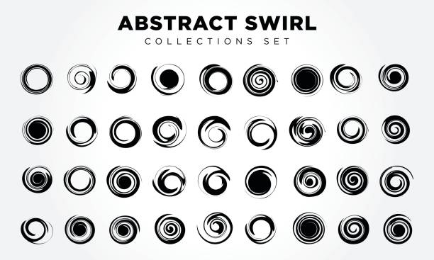 Design Elements Abstract swirl & circle an amazing illustration of Design Elements Abstract swirl & circle spiral stock illustrations