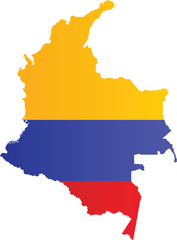 Design Flag-Map of Colombia
