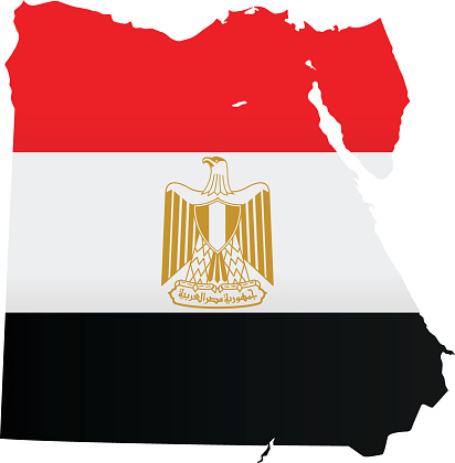 Design Flag-Map of Egypt
