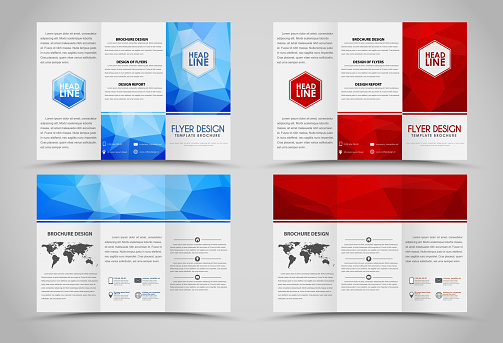 Design folding brochures with polygonal elements