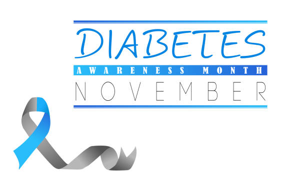 Design For Diabetes Awareness Month Banner Vector Design For Diabetes Awareness Month diabetes awareness month stock illustrations