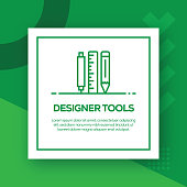 Designer Tools Vector Line Icon - Simple Thin Line Icon, Premium Quality Design Element