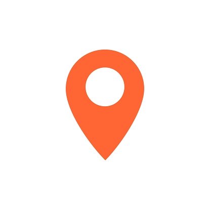 Destination vector icon. Map pointer icon