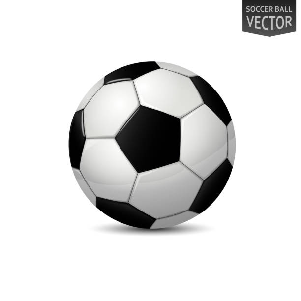 Detailed Soccer Ball isolated on white background Compatible with Adobe Illustrator version 10, No raster and is easy to edit, Illustration contains transparency and blending effects background of a classic black white soccer ball stock illustrations
