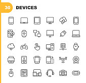 30 Devices Outline Icons.
