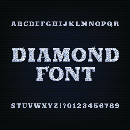 Diamond alphabet font