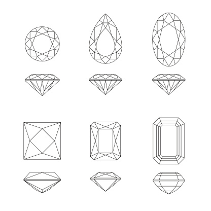 Diamond and gemstone shapes.