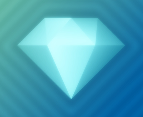 Diamond Crystal Glow Shape Design Element