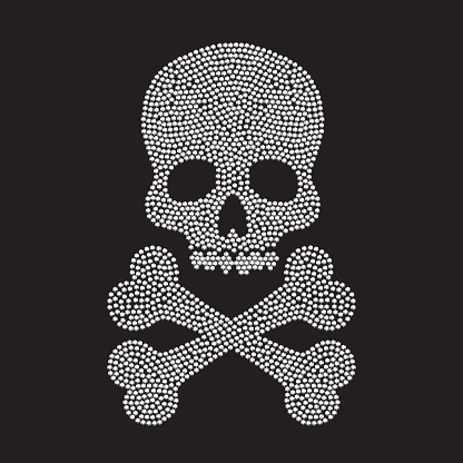 Diamond Skull Silhouette Stock Illustration - Download Image Now - iStock