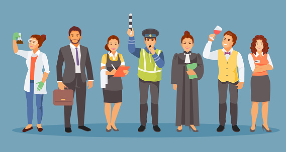 Different occupations vector