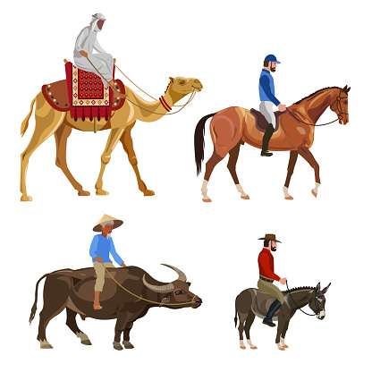 Different riders vector