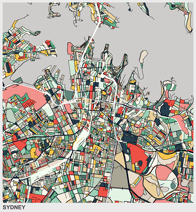 digital art map background,Sydney city