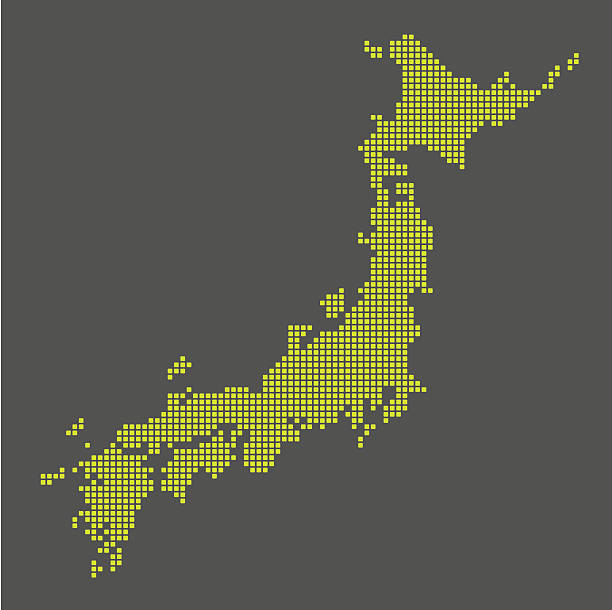 日本のデジタルマップ - 日本地図点のイラスト素材／クリップアート素材／マンガ素材／アイコン素材