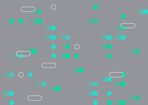 Digital Morse Code Background. vector art illustration