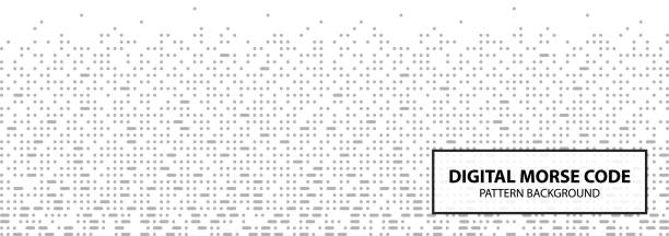 Digital Morse Code Pattern. vector art illustration