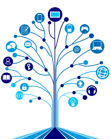 Digital Tree Stock Illustration - Download Image Now - Tree, Technology, Digital Display - iStock