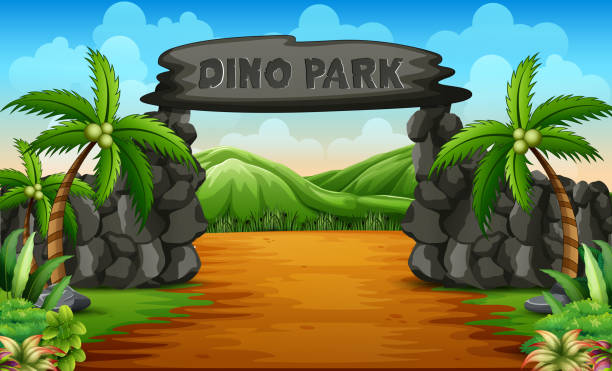Clip Art Of Zoo Entrance Illustrations, Royalty-Free Vector Graphics