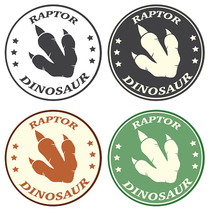 ✓ Imagen de Pata de dinosaurio con garras impresión diseño de logotipo  Fotografía de Stock