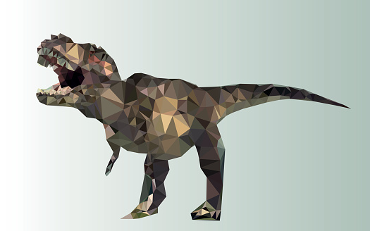 Dinosaur Polygonal Stock Illustration - Download Image Now - iStock