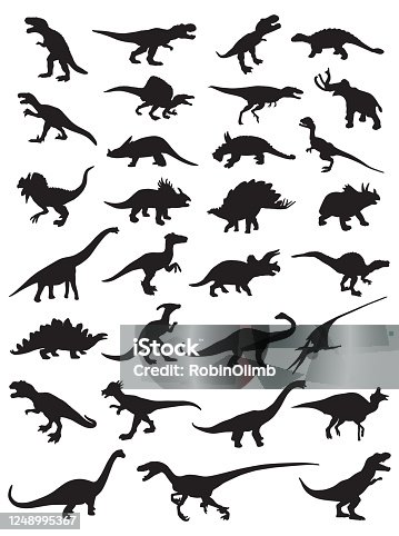 istock Dinosaur Silhouettes 1248995367