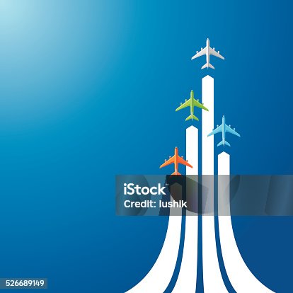 istock Directly above four airliner 526689149