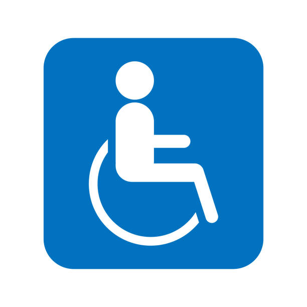 ilustrações de stock, clip art, desenhos animados e ícones de disables handicap icon isolated on white background. vector illustration. - wheelchair street