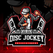istock Disc jockey mascot. 1303537373
